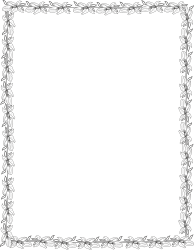 Black and White Floral Frame Clipart with Lily Plants and Borders