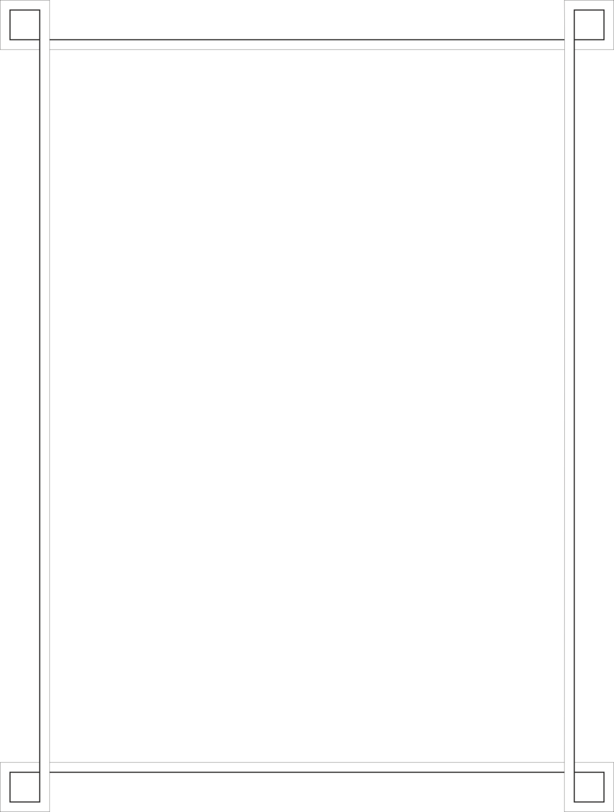 Elegant Black and White Square Borders and Frames Clipart
