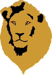 Lion Head Clipart on Black Background: Majestic and Striking