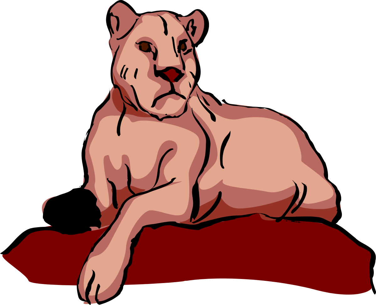 a dog laying down on a red blanket clip art png transparent Dog Relaxing on Red Blanket Clipart