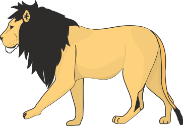 Lion Walking Clipart - Majestic Wildlife Illustration for Your Projects