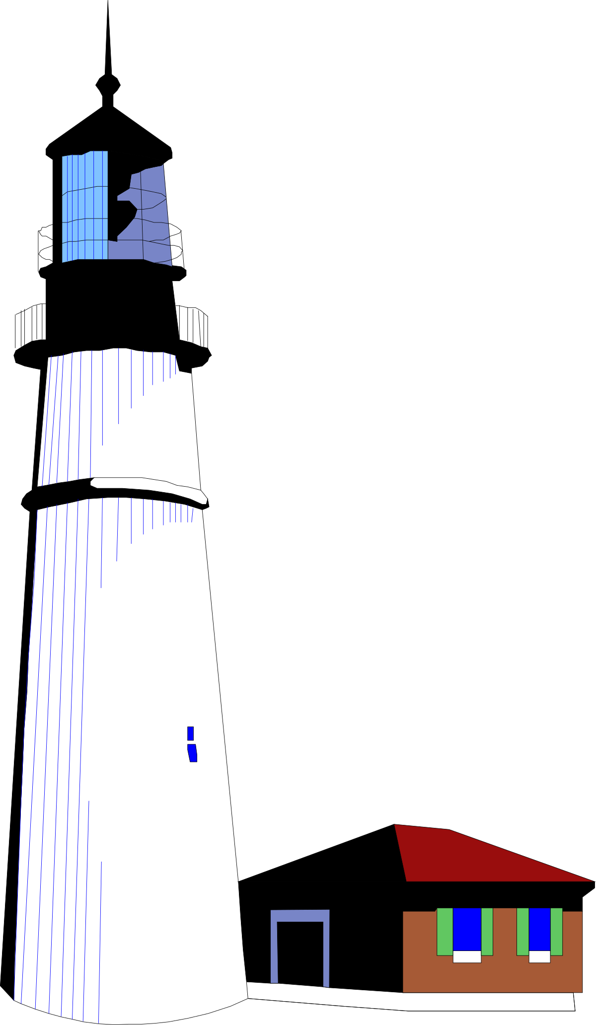 Lighthouse Clipart: Stunning Drawing on Black Background
