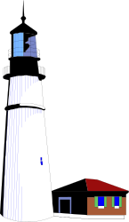 Lighthouse Clipart: Stunning Drawing on Black Background