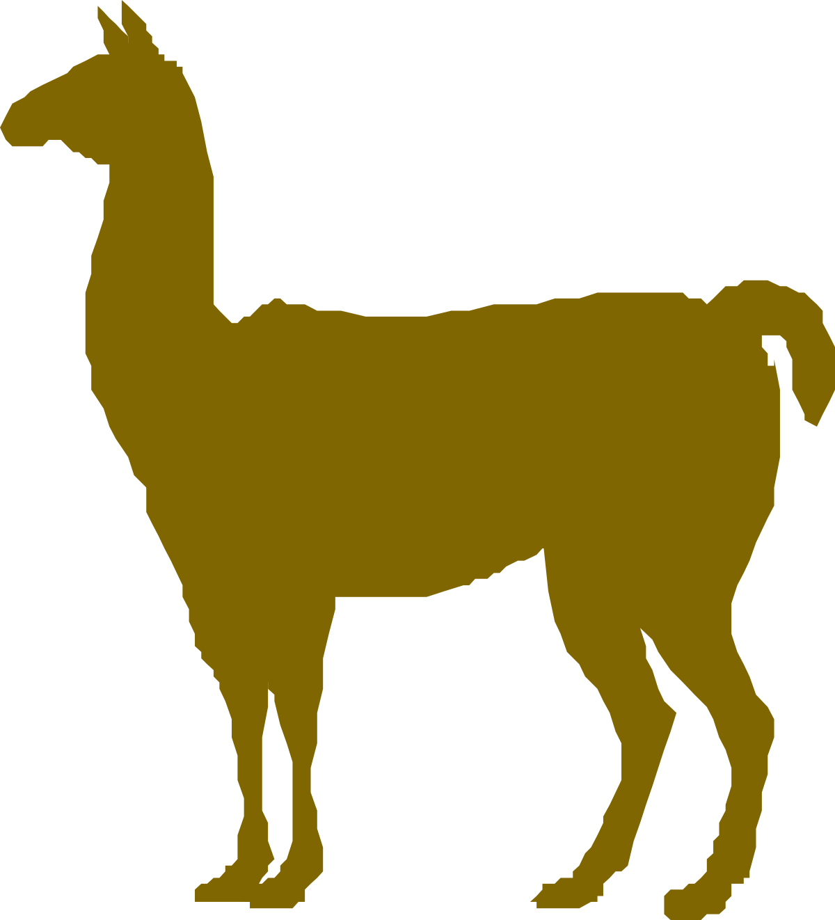 Brown Llama Clipart - Playful and Fun Graphic Illustrations