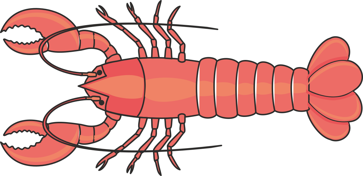Lobster Clipart: Vibrant Red Lobster Illustration for Culinary Designs