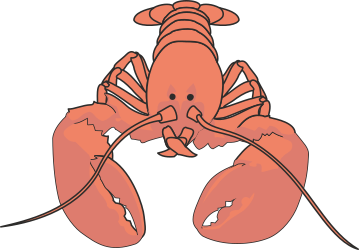 Lobster Clipart: Large and Small Tail Variations