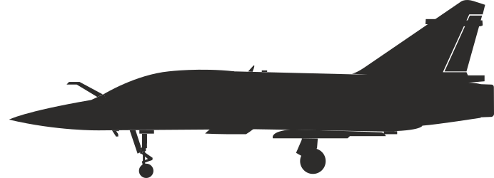 Fighter Jet Silhouette Clipart for Dynamic Designs