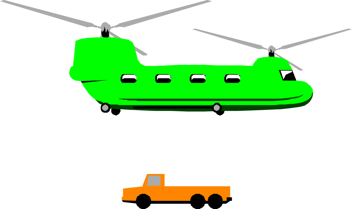 Helicopter and Truck Clipart for Dynamic Projects