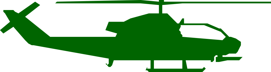Green Outline Helicopter Clipart - Dynamic and Versatile Graphic