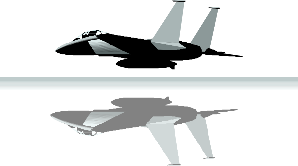 Fighter Jet Clipart: Stunning Black and White Illustration