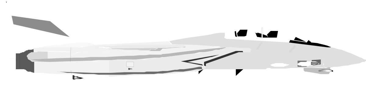 Fighter Jet Silhouette on Black Background Clipart