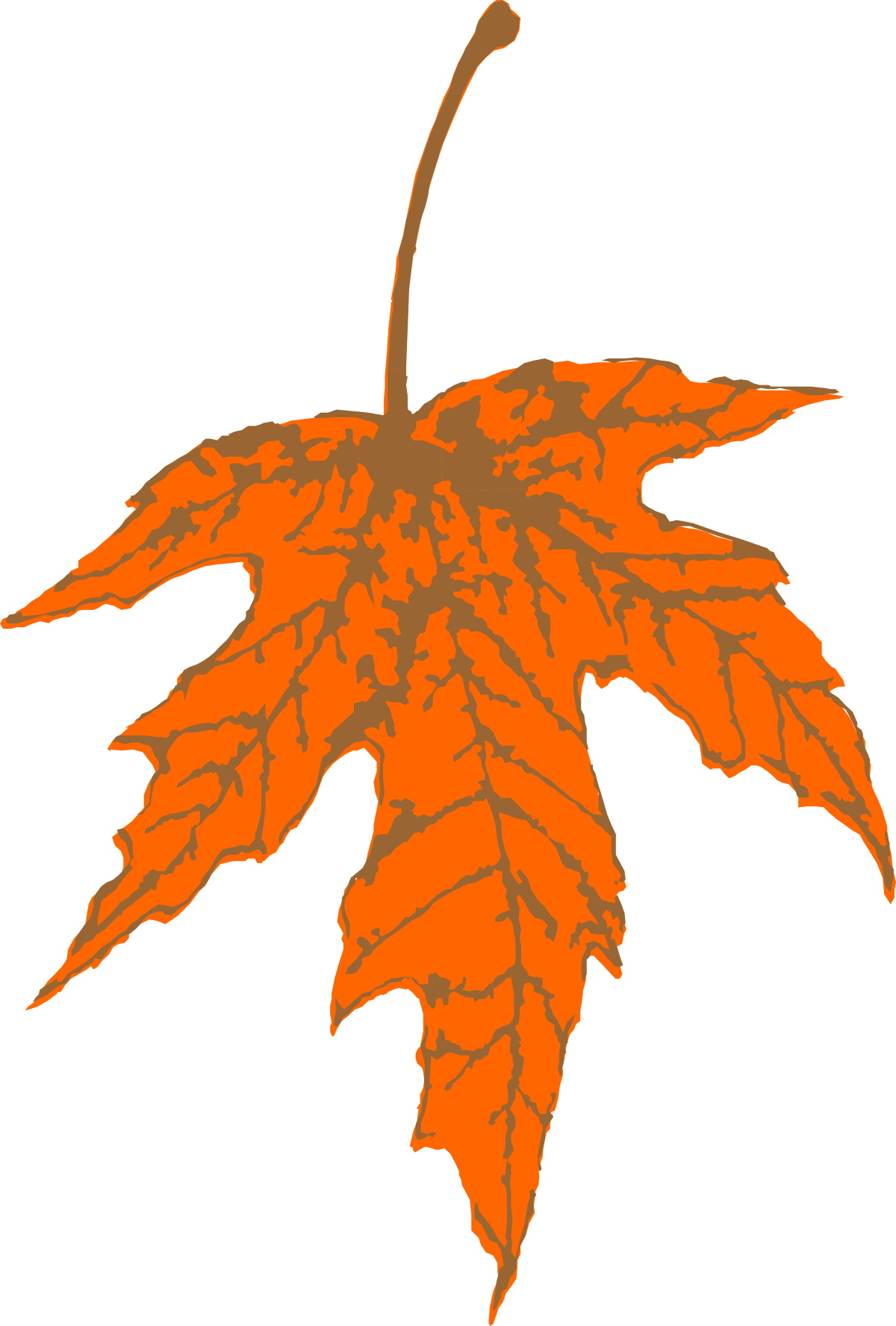 a leaf with orange leaves on it clip art png transparent Orange Leaf Clipart for Vibrant Designs