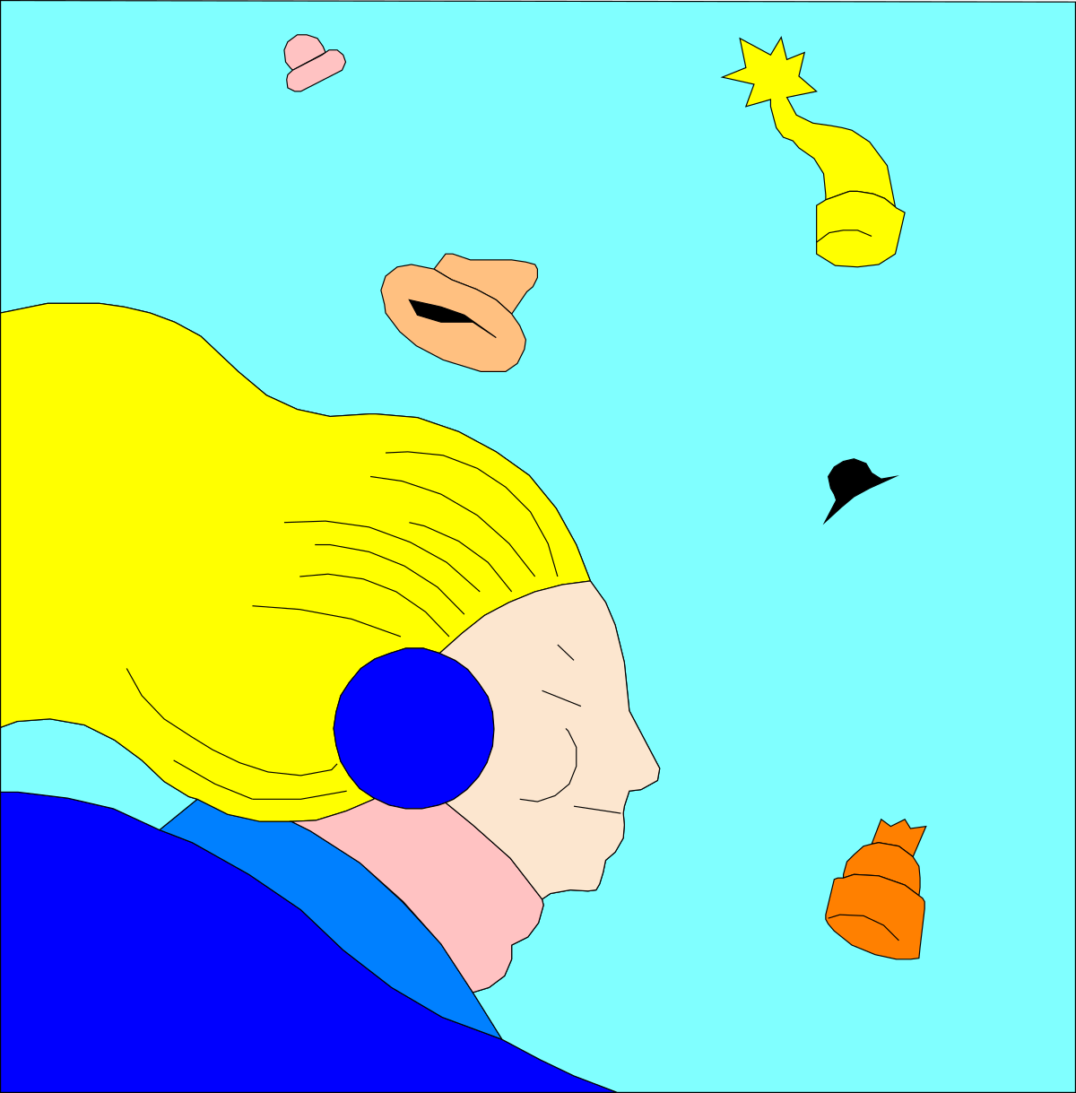 Woman with Cat on Head Clipart - Unique Concept for Creative Projects