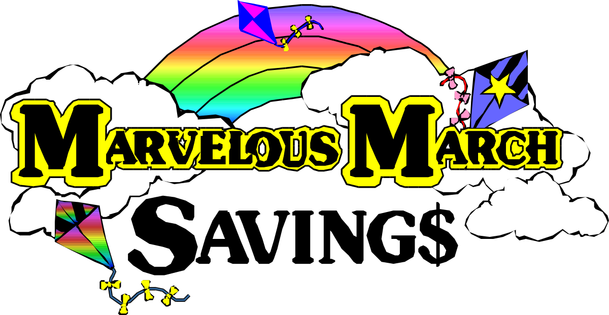 Rainbow Colored Kite Flying Through Clouds Clipart