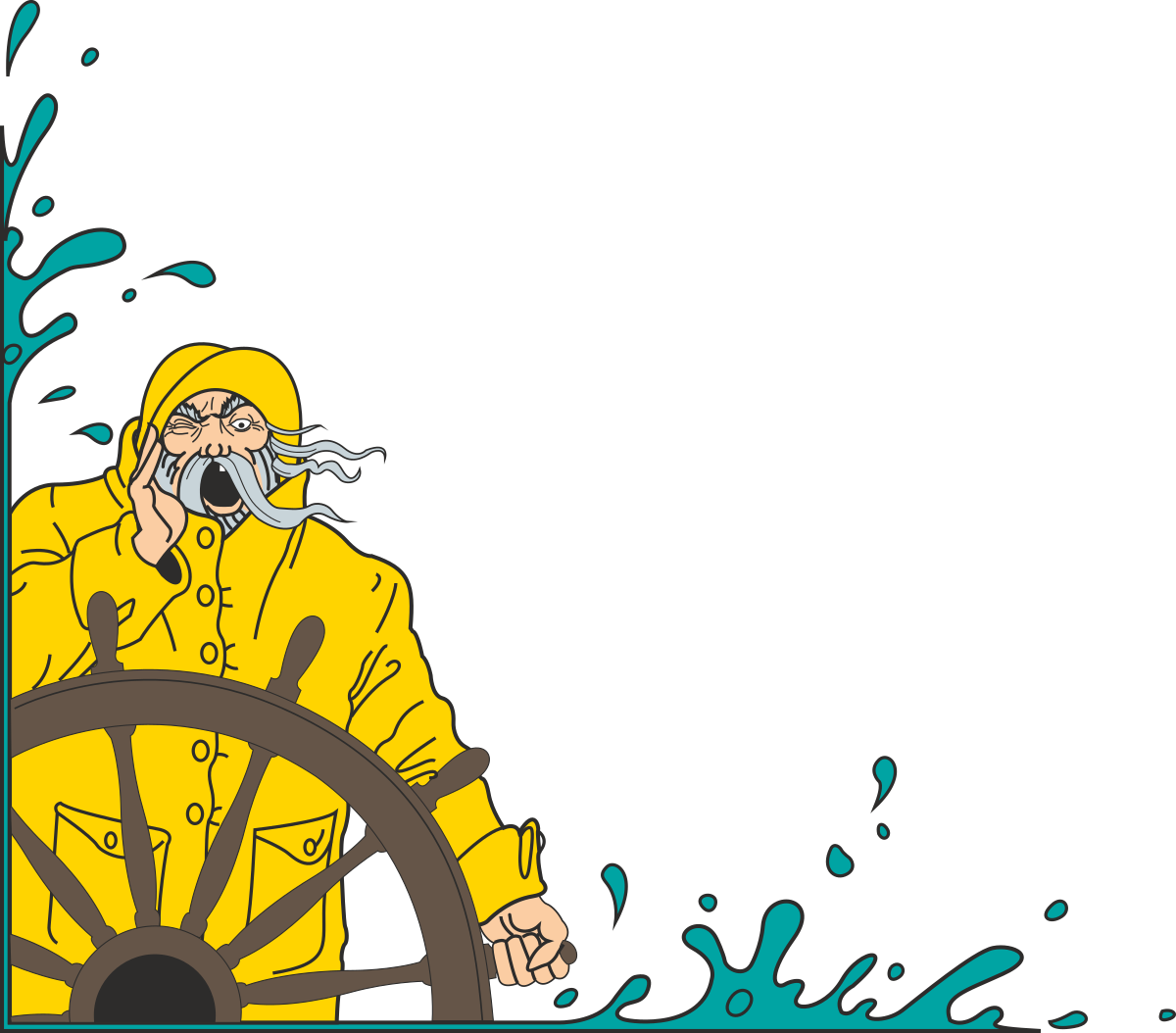 a man in a yellow raincoat and a mask on clip art png transparent Borders and People: Mariner Clipart of a Man in a Yellow Raincoat and Mask