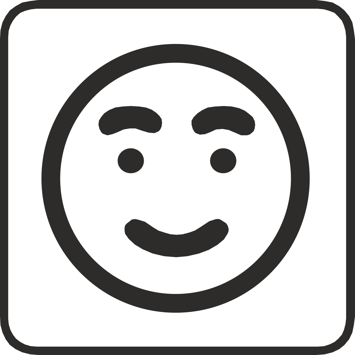 Smiley Face Icon - Fun Square Clipart for Creative Projects