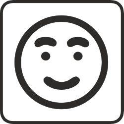 Smiley Face Icon - Fun Square Clipart for Creative Projects