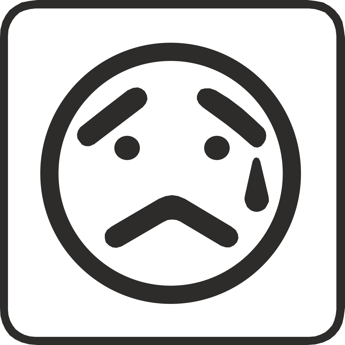 Sad Face Icon Clipart - Expressive Emotions for Your Projects