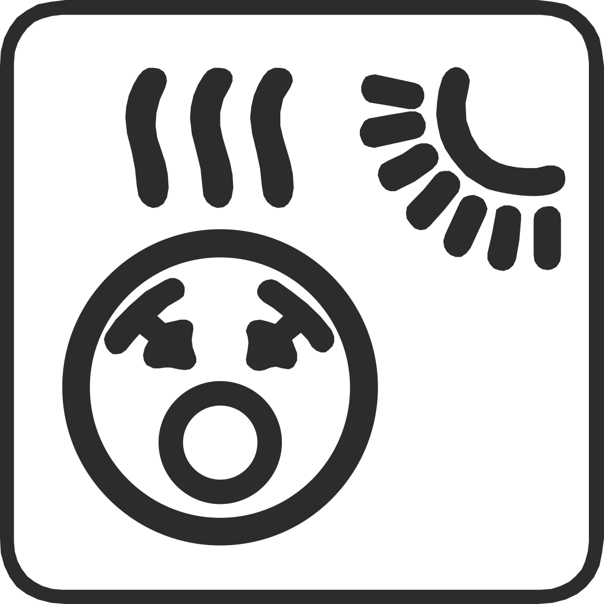 Crying Face Icon - Black and White Clipart for Emotional Expressions