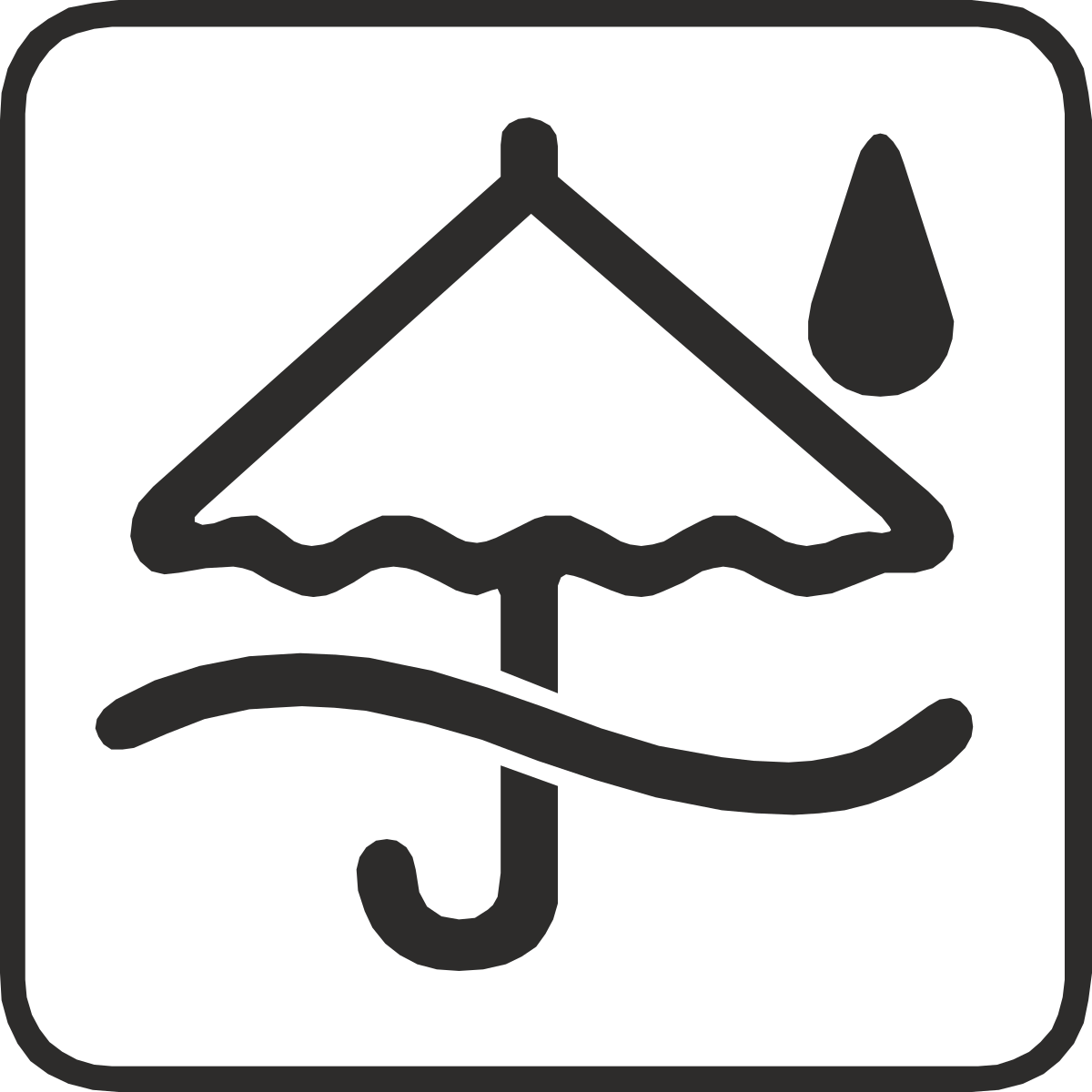 Beach Umbrella Clipart Logo - Vibrant and Fun Coastal Design