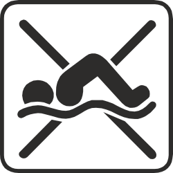 Swimmer Icon in Black and White - Perfect for Clipart Collections