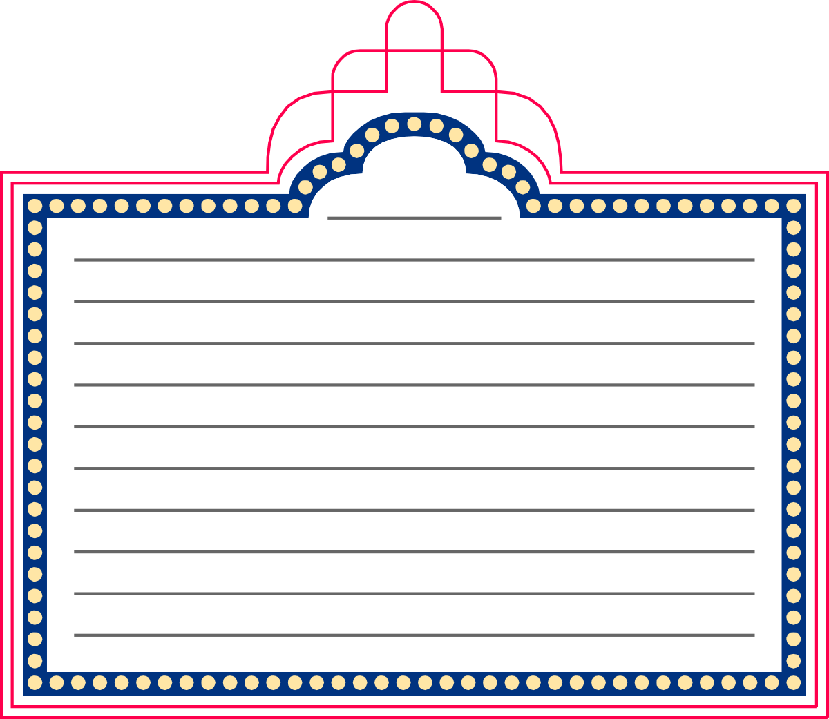 Red Border Blank Sign Clipart for Business Use | Versatile Clipart Design
