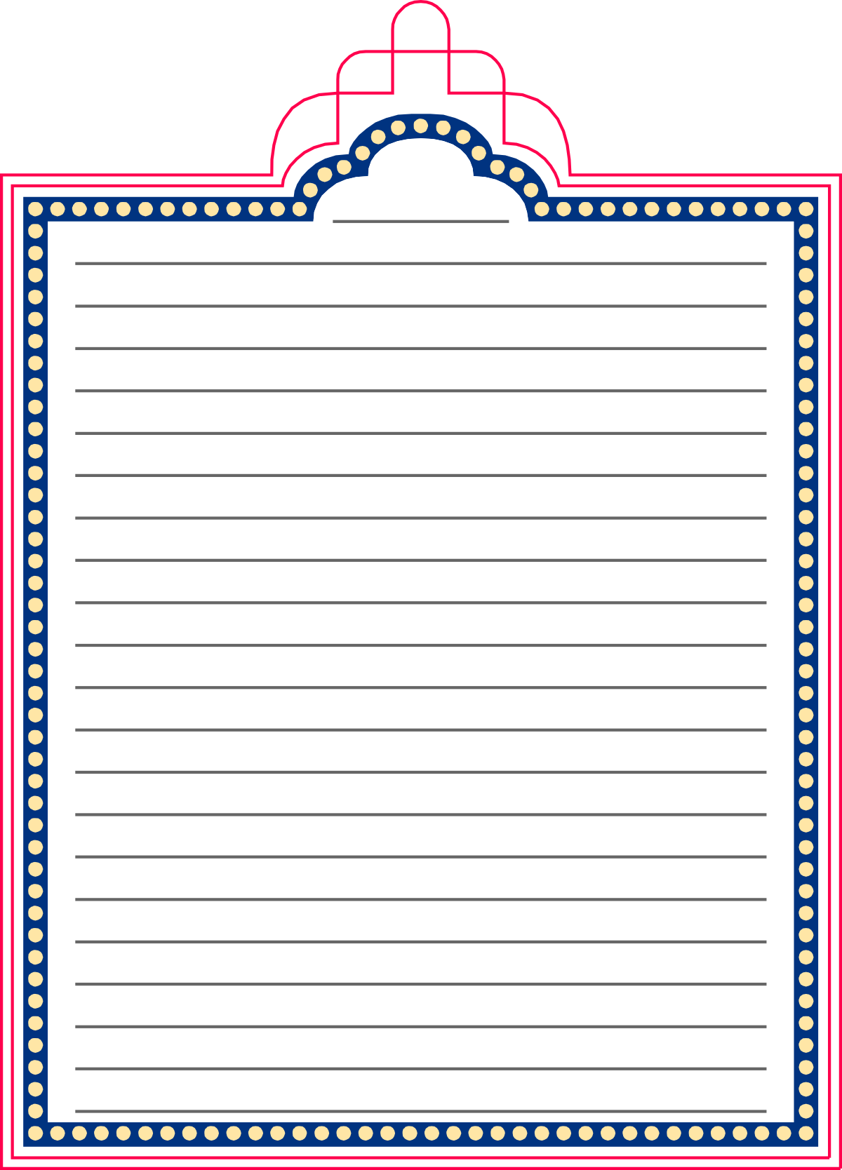 Red Border Clipart - Elegant Blank Paper for Creative Projects