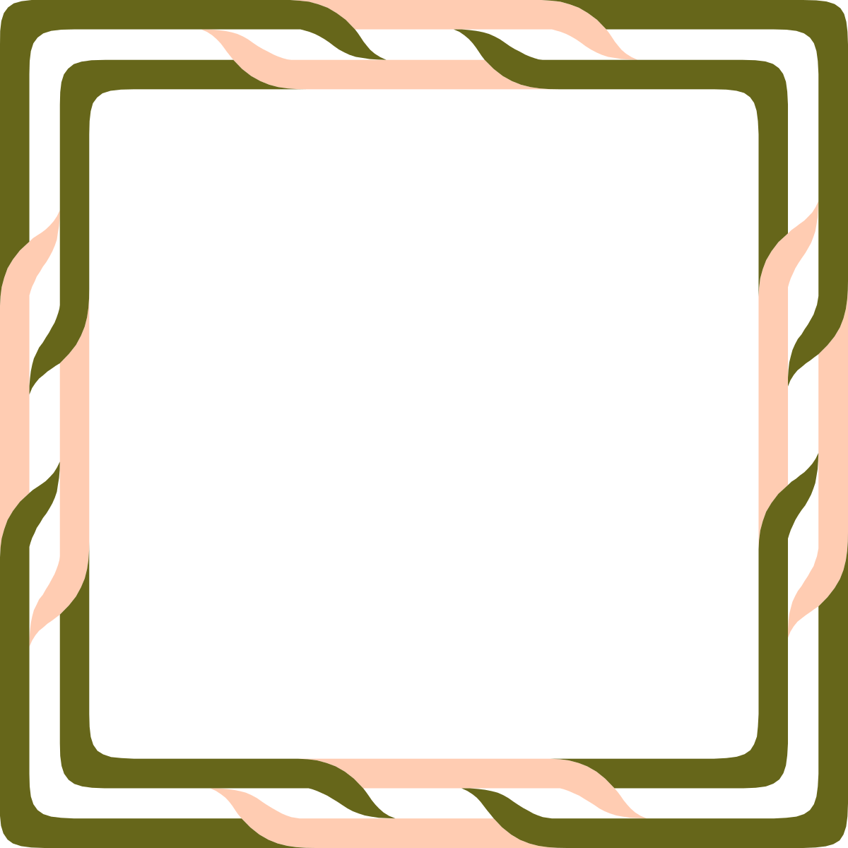 Stylish Green and Pink Square Frame Clipart - Perfect Borders and Decorative Designs