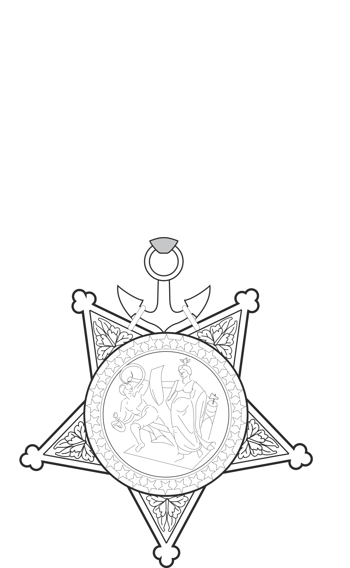 Police Badge Clipart with Star - Iconic Symbol of Law Enforcement