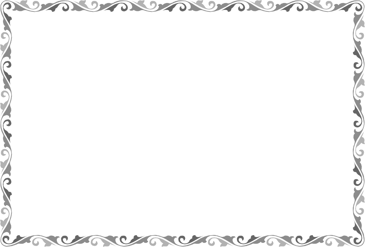a black and white frame with a floral pattern clip art png transparent Black and White Floral Pattern Frame Clipart for Elegant Design