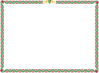 Elegant Green and Pink Borders with Black Background Clipart