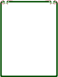 Green Holly and Berries Frame Clipart for Festive Designs
