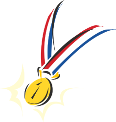 Medal with Red, White, and Blue Ribbon Clipart - Premium Quality Design