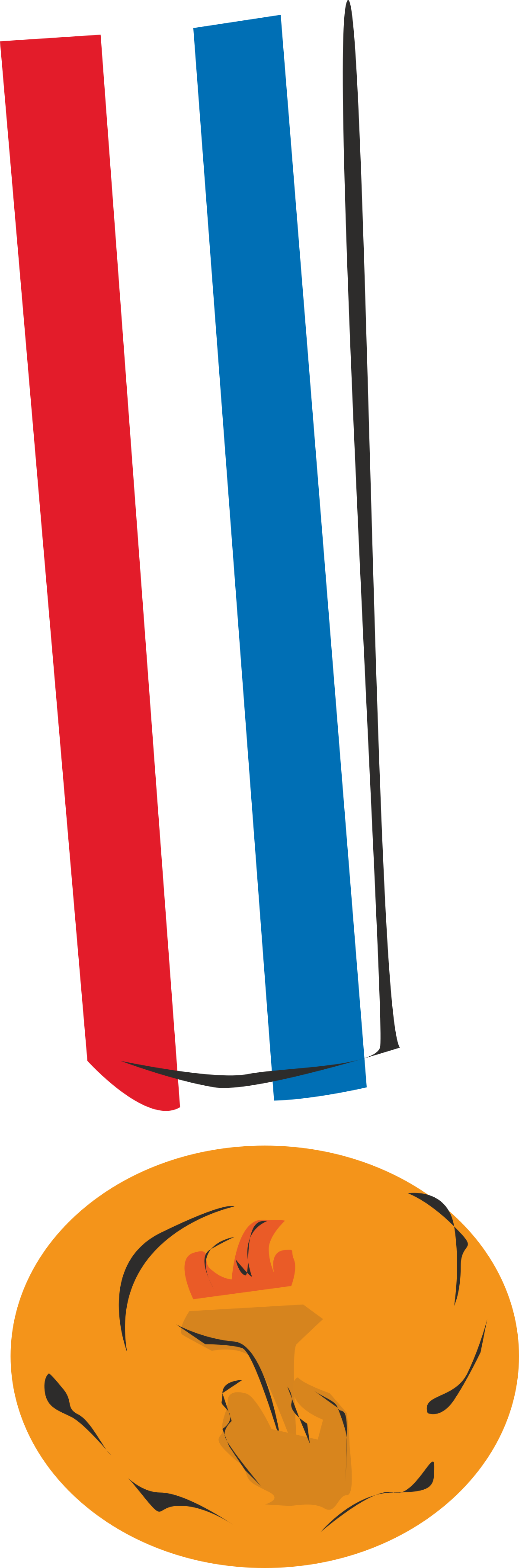 a medal with a red, white and blue ribbon clip art png transparent Medal with Red, White, and Blue Ribbon Clipart
