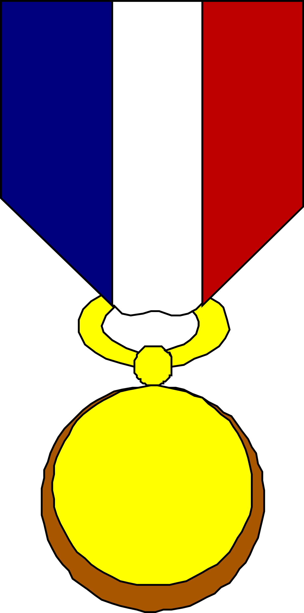 Medal with Red, White, and Blue Ribbon Clipart - Celebrate Achievements