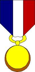 Medal with Red, White, and Blue Ribbon Clipart - Celebrate Achievements