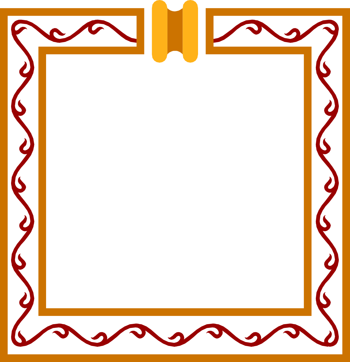 a frame with a bow on it clip art png transparent Elegant Frame with Bow Clipart - Perfect for Borders and Decorations