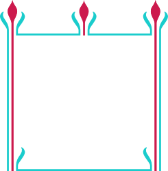 Pink and Blue Border Clipart - Decorative Frame for Creative Projects