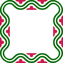 Green and Red Frame Clipart with White Border - Decorative Borders and Miscellaneous Designs