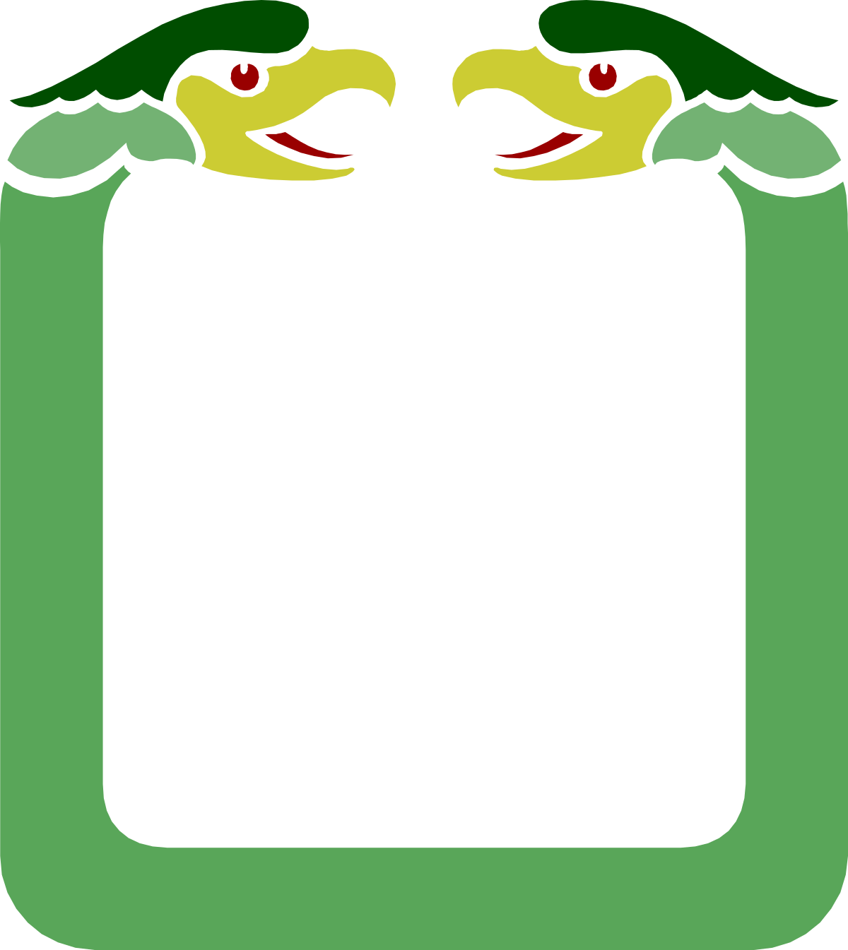Green and Yellow Square with Eyes Clipart - Fun and Whimsical Design