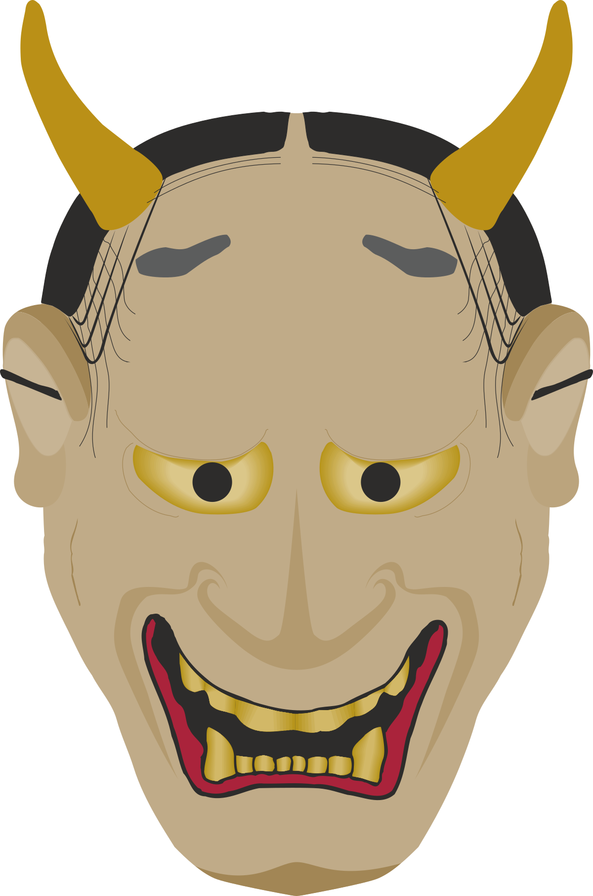 Cartoon Character with Horns and a Smile - Fun Clipart Collection