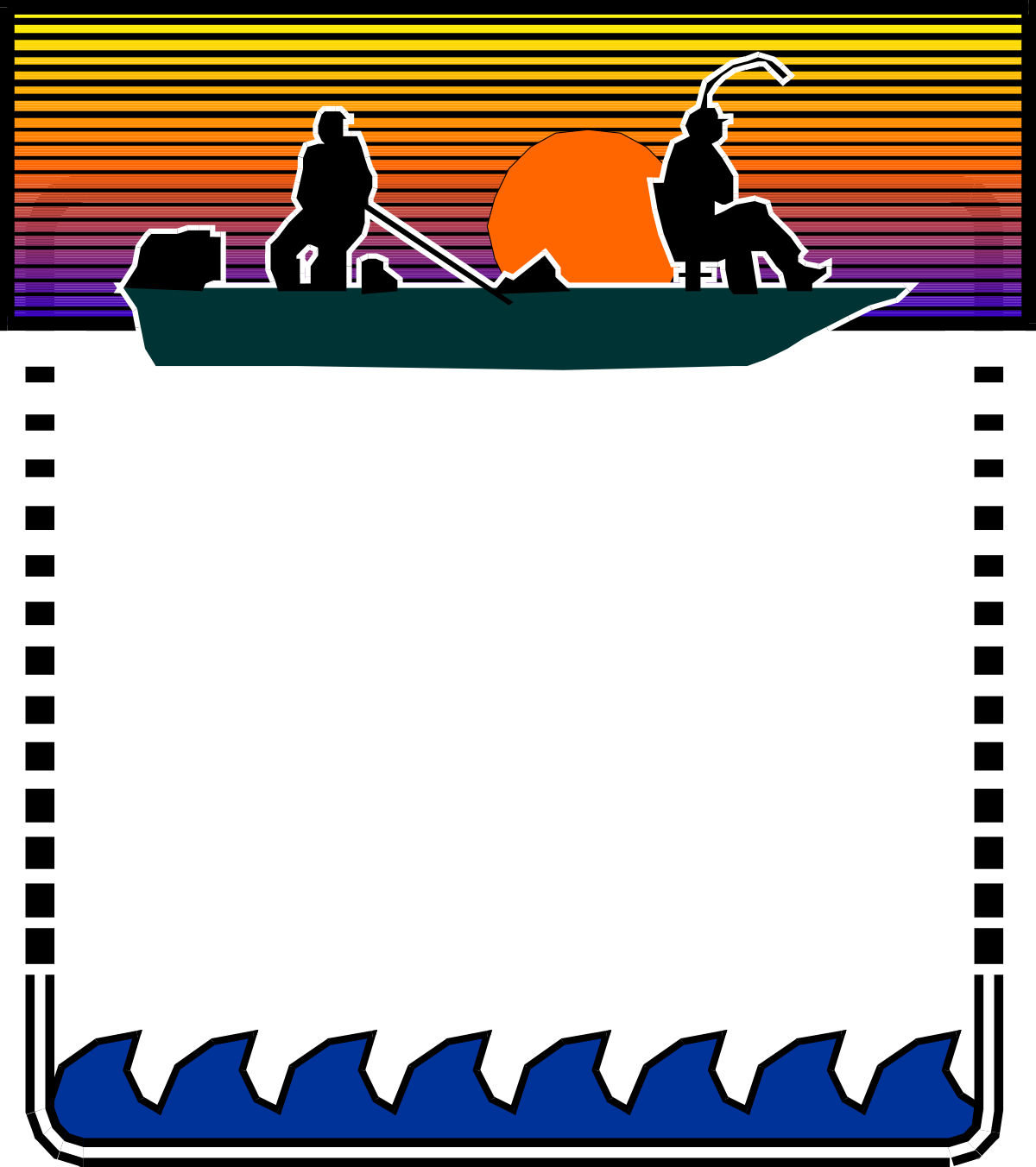 a man and woman are sitting on a boat in the ocean at sunset clip art png transparent Breathtaking Sunset Clipart: Man and Woman on a Boat in the Ocean