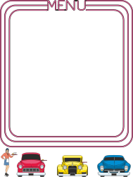 Black and Pink Neon Frame: Business Clipart with Car and Man