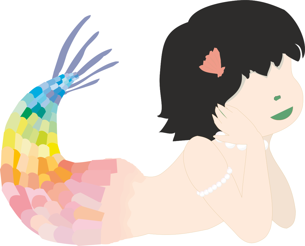 Colorful Woman with Artistic Body and Hands Clipart
