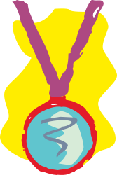 Medal with Ribbon Clipart: Celebrate Success with Stylish Awards