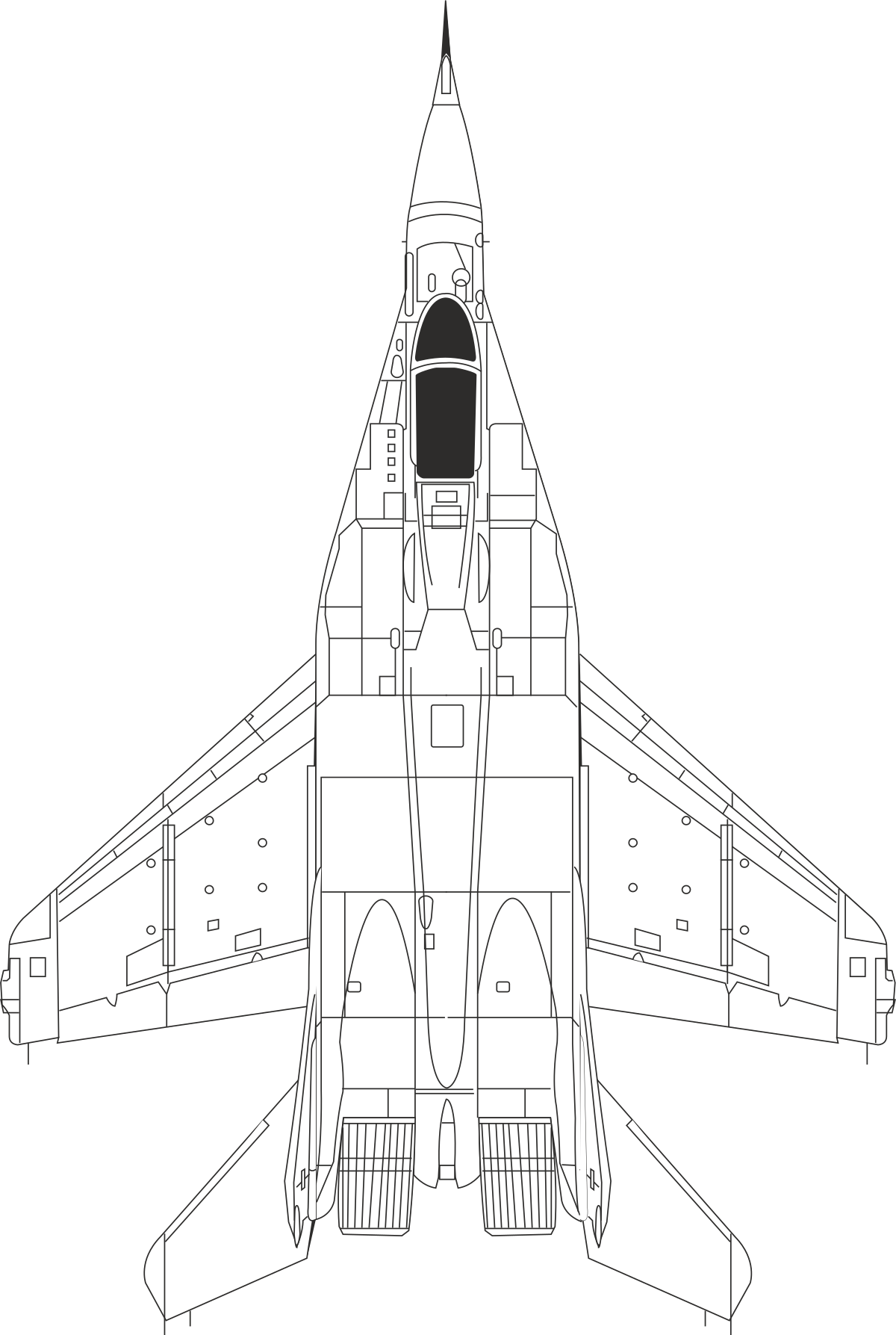 Jet with Side Jet Clipart for Dynamic Designs