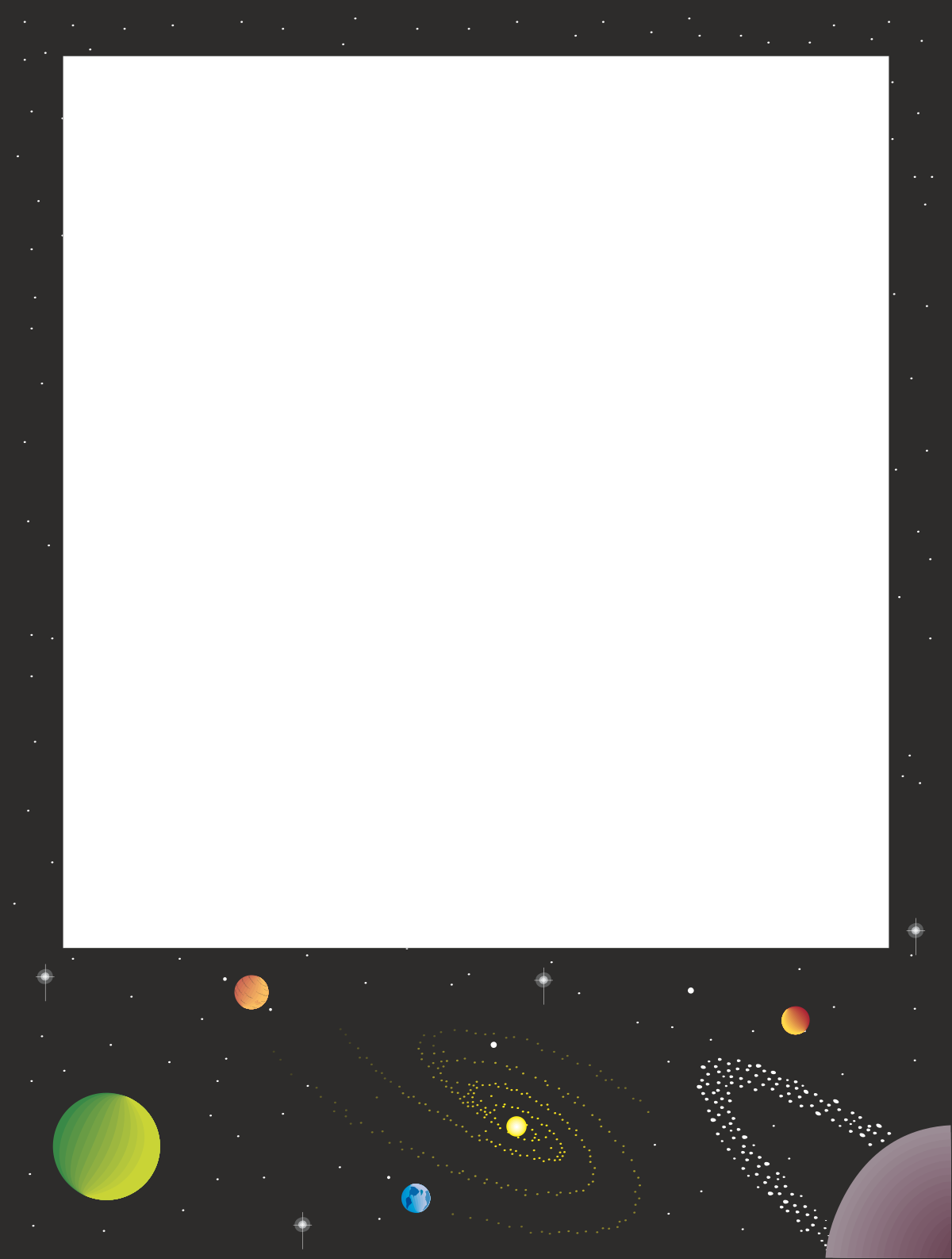Milky Way Themed Borders and Frames for Dairy Food Clipart