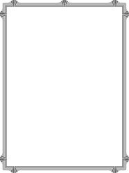 Decorative Black and White Border Clipart for Elegant Framing