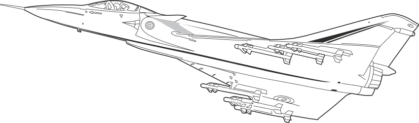 Fighter Jet Flying in the Air Clipart - Dynamic Aerial Views