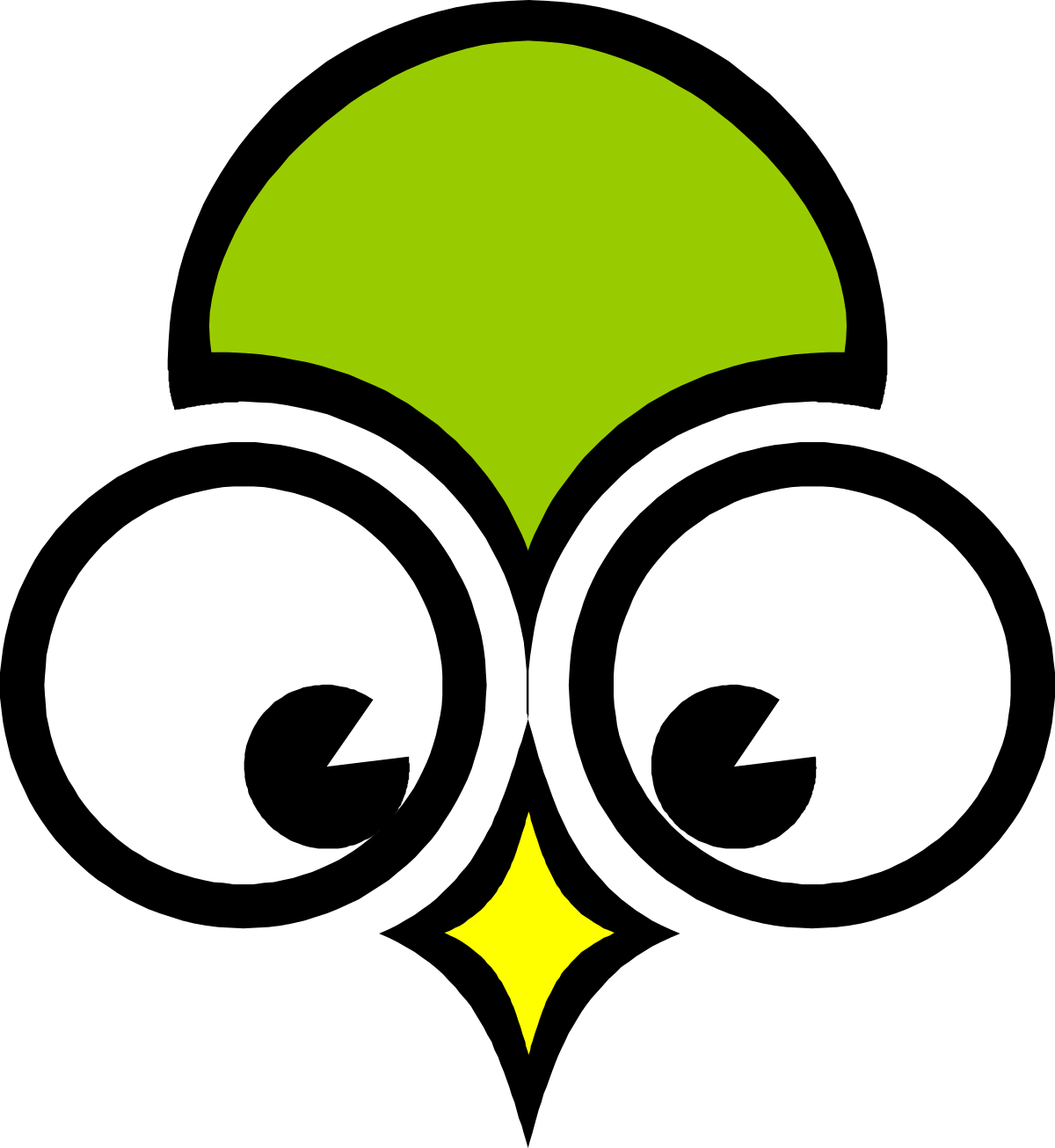 Owl Face Clipart with Big Eyes for Creative Projects